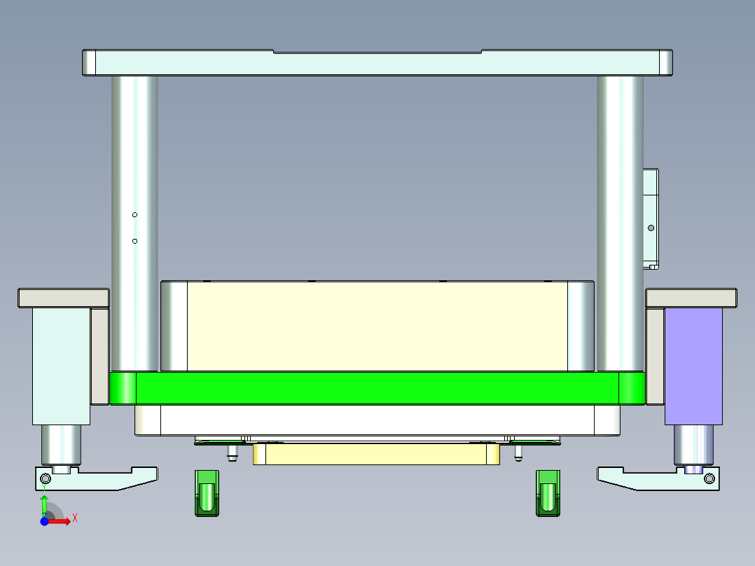 travel-c-笔记本CNC工装夹具三维模型cnc1-0306前视图