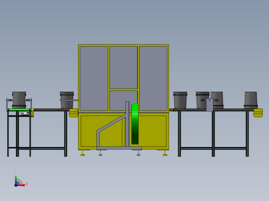 桶提手成型组装设备sw20可编辑前视图