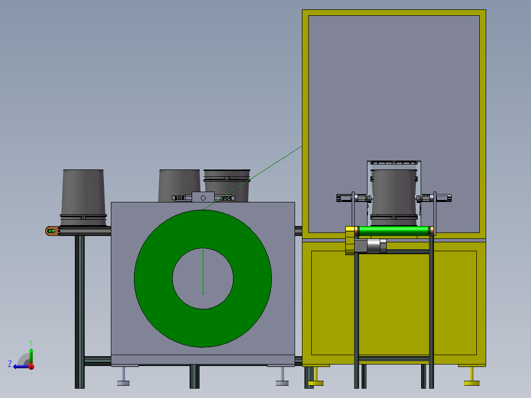桶提手成型组装设备sw20可编辑右视图