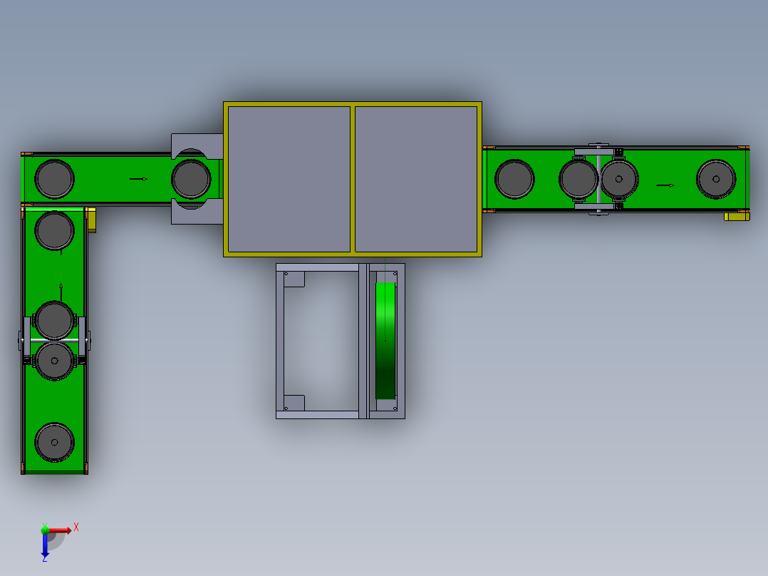 桶提手成型组装设备sw20可编辑俯视图