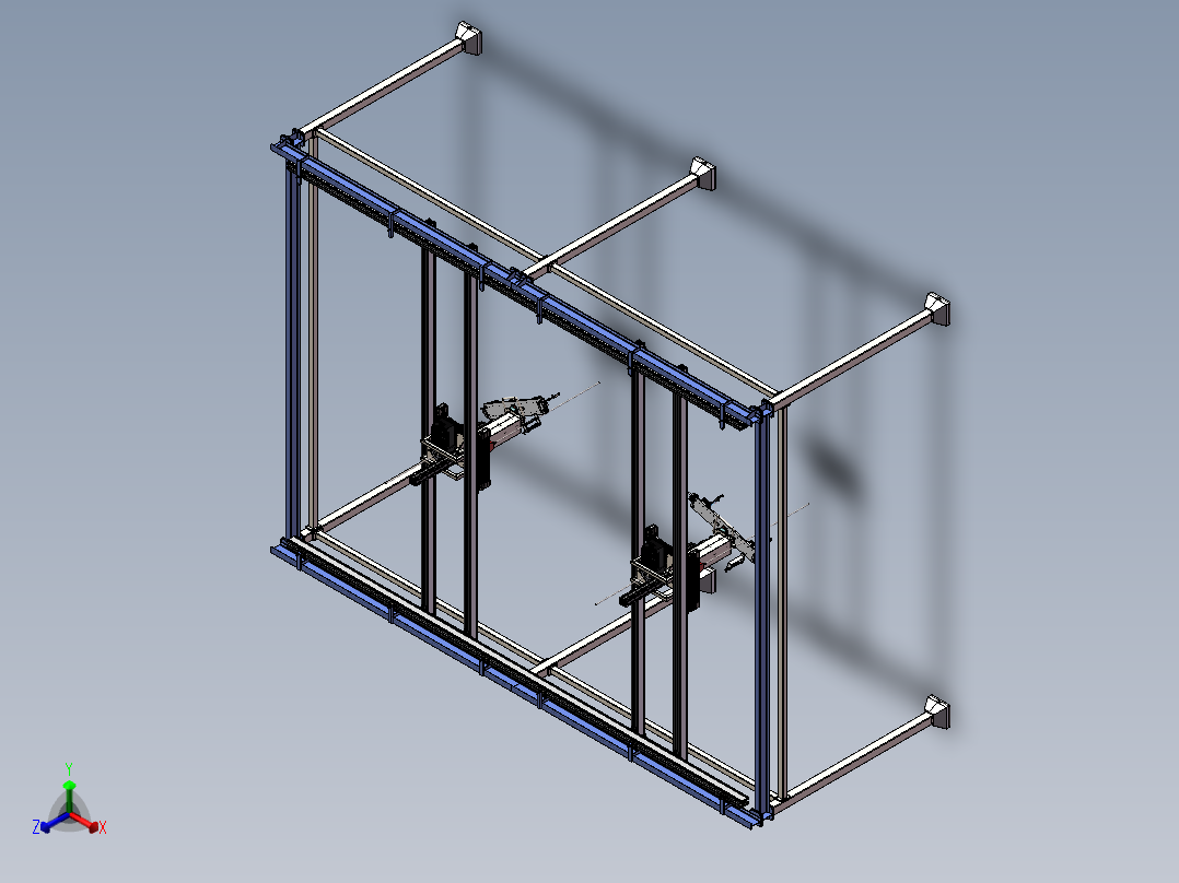上下料龙门吊sw16正等轴测图