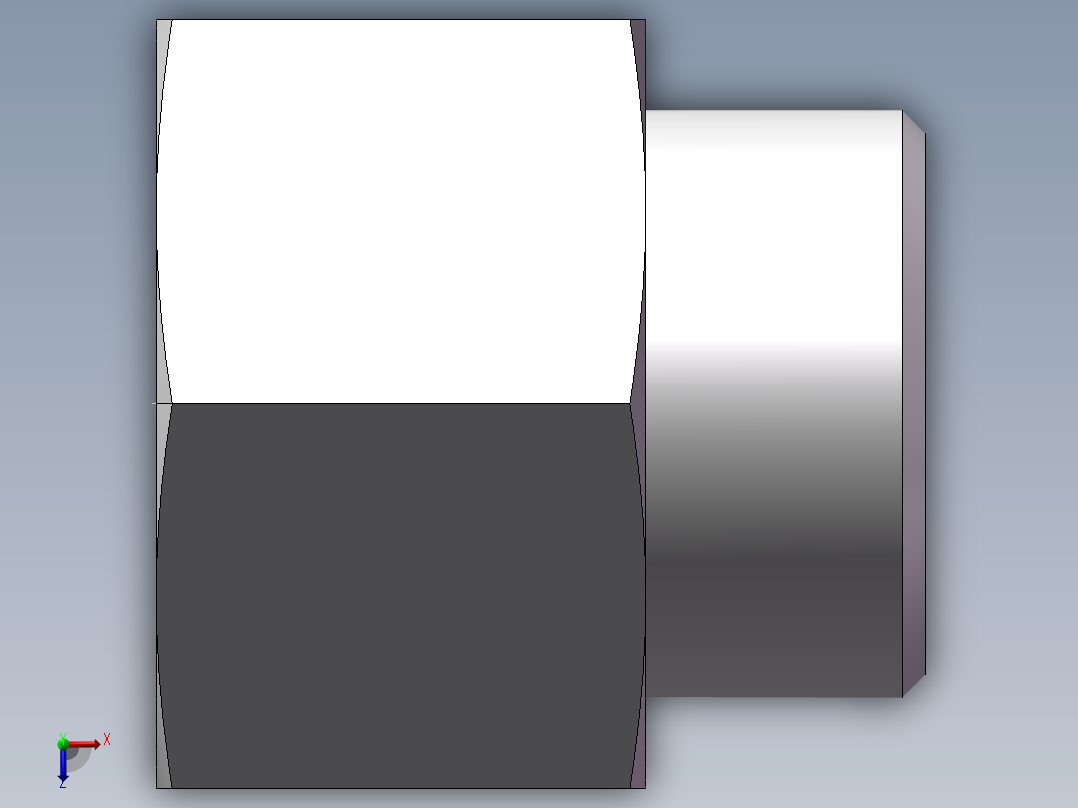 直通内螺纹接头、5DM-42俯视图