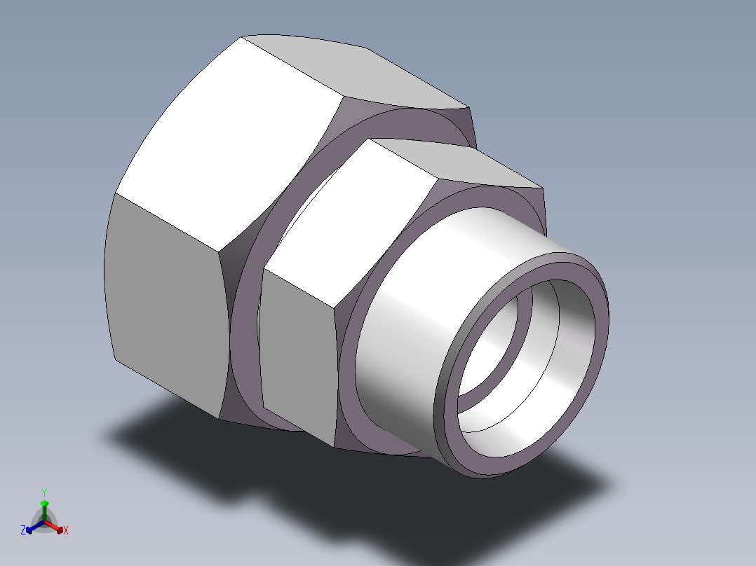 直通变径接头、2D-42-52主视图