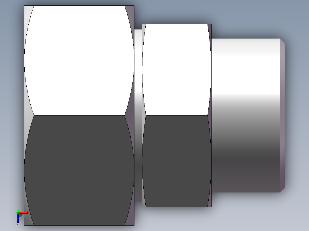 直通变径接头、2D-42-52俯视图