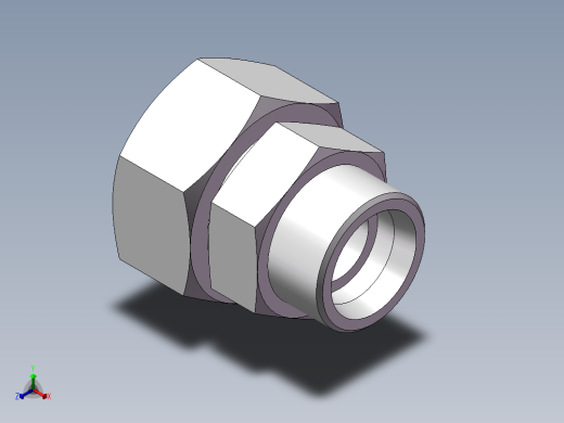 直通变径接头、2D-42-52正等轴测缩略图