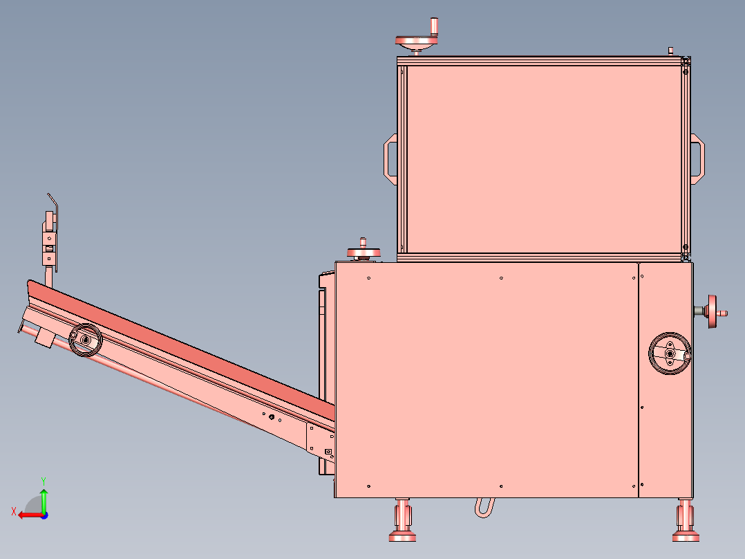 片式开箱机后视图