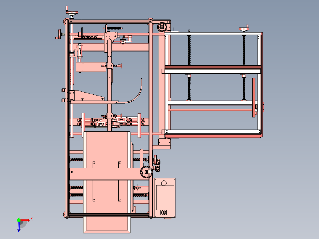 片式开箱机俯视图