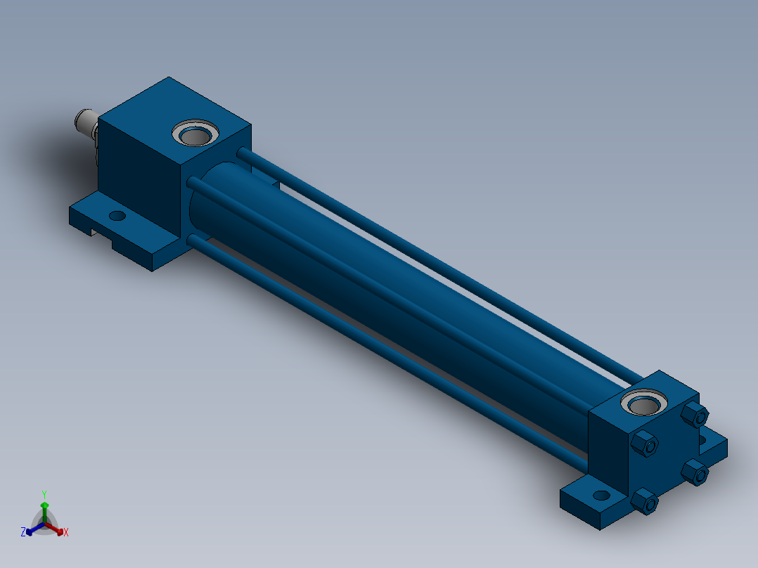 力士乐 - 液压缸正等轴测图