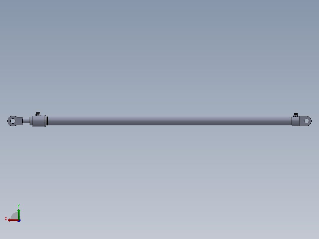 焊接型液压缸 50x30x1725 mm后视图