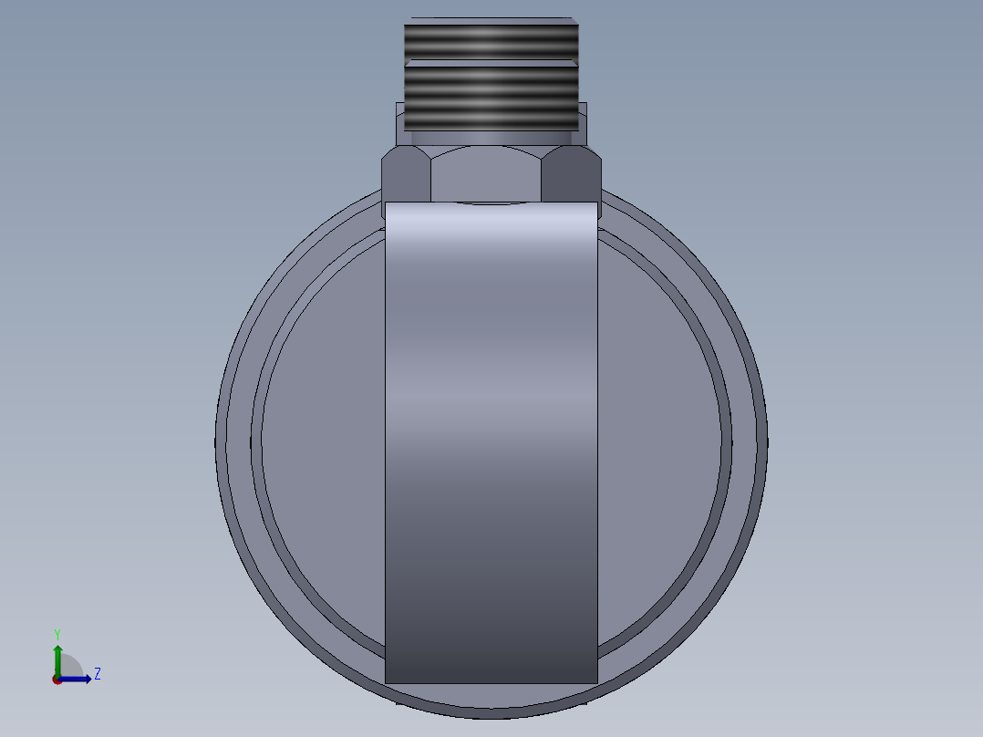 焊接型液压缸 50x30x1725 mm左视图