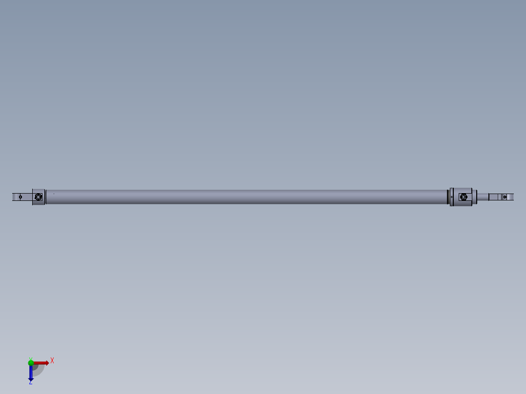 焊接型液压缸 50x30x1725 mm俯视图