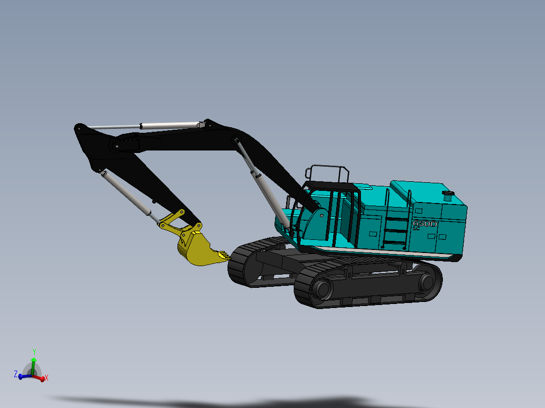 17.约翰迪尔650DLC挖掘机主视图