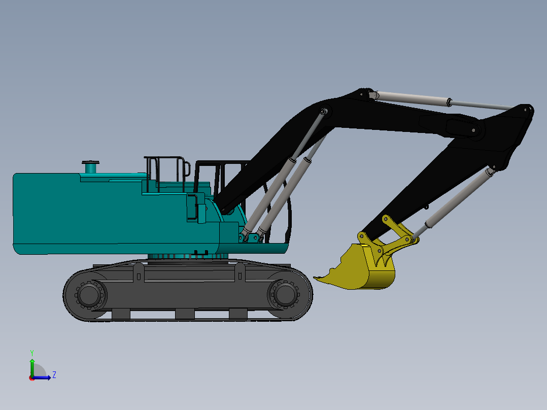 17.约翰迪尔650DLC挖掘机左视图