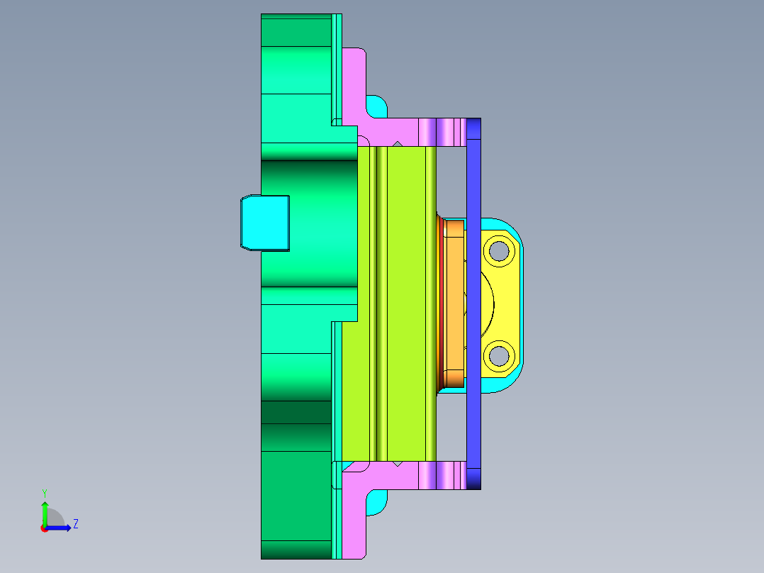 连杆铣平面镗孔液压夹具左视图
