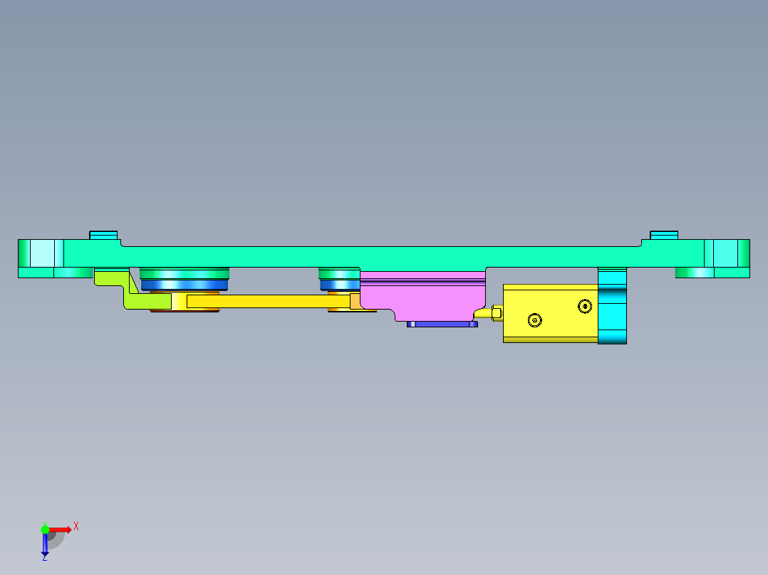 连杆铣平面镗孔液压夹具俯视图