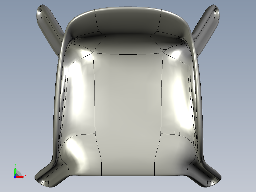 靠背塑料椅前视图