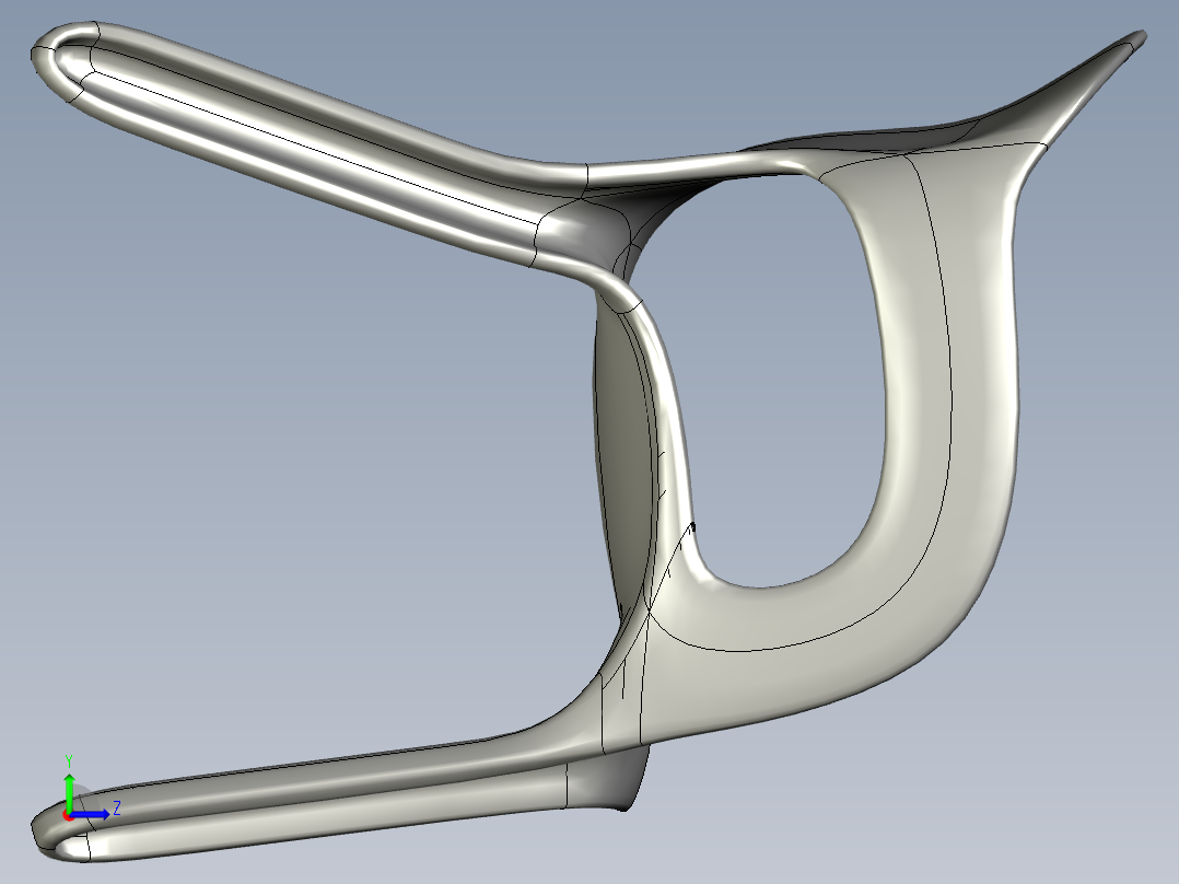 靠背塑料椅左视图