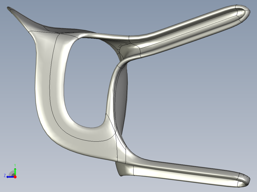 靠背塑料椅右视图