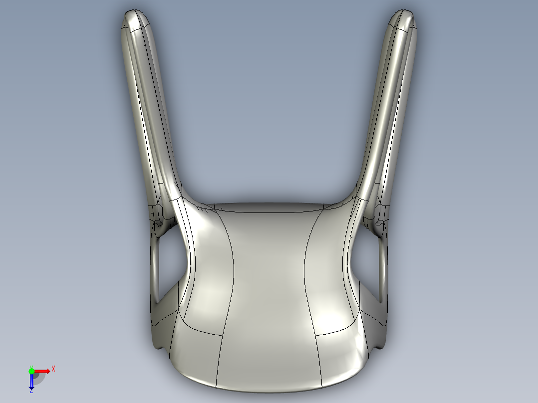 靠背塑料椅俯视图