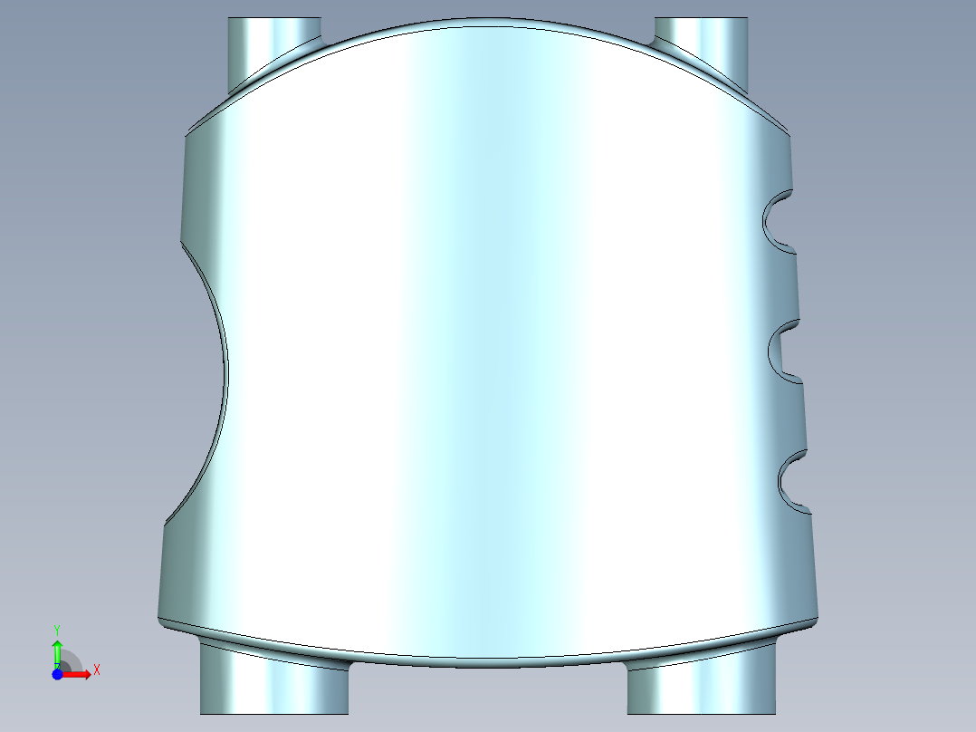 NX 中的时尚双筒望远镜模型前视图