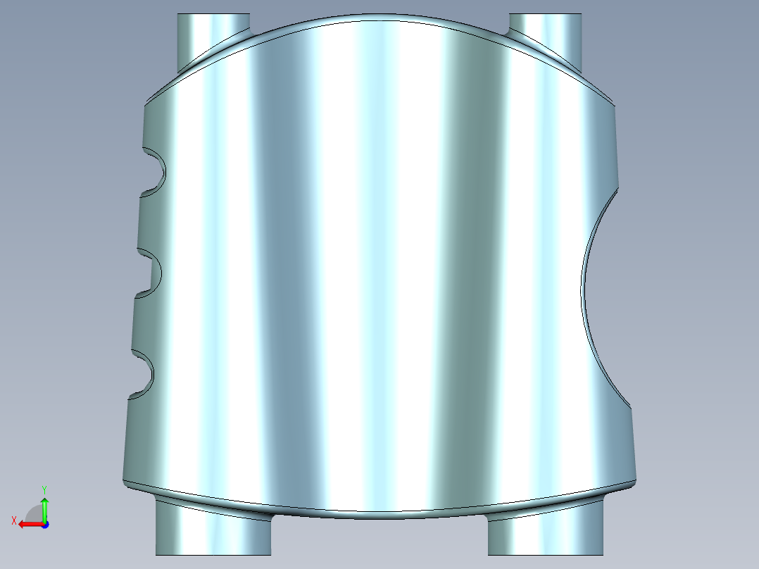 NX 中的时尚双筒望远镜模型后视图