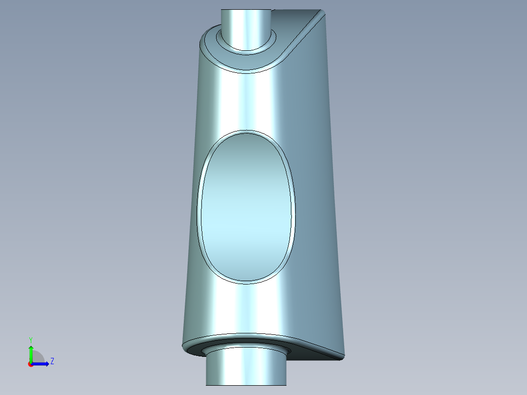 NX 中的时尚双筒望远镜模型左视图