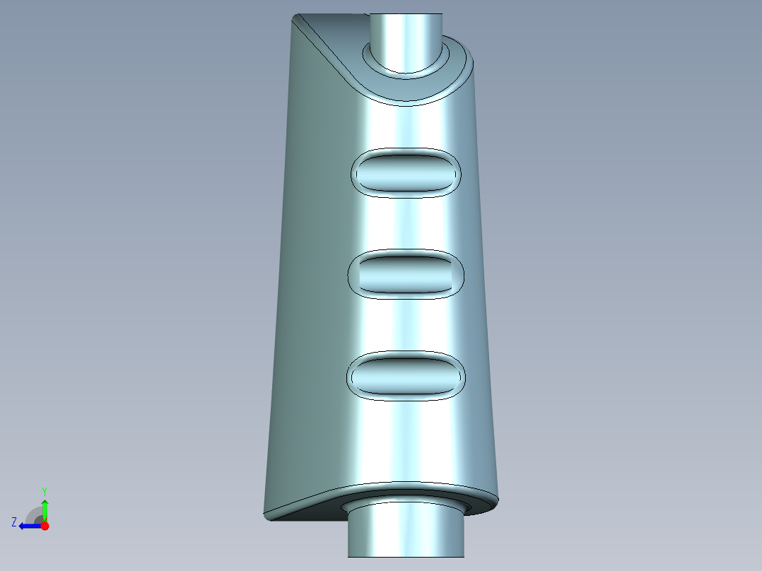 NX 中的时尚双筒望远镜模型右视图