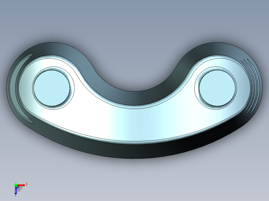 NX 中的时尚双筒望远镜模型俯视图