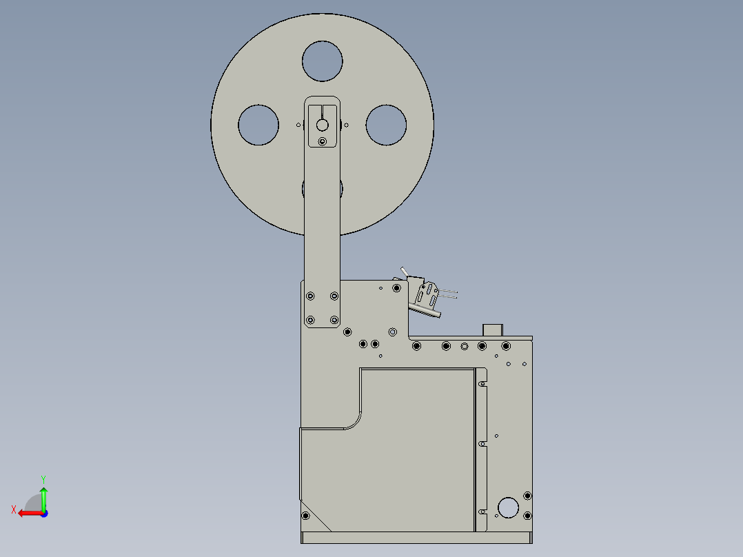 卷料组件后视图