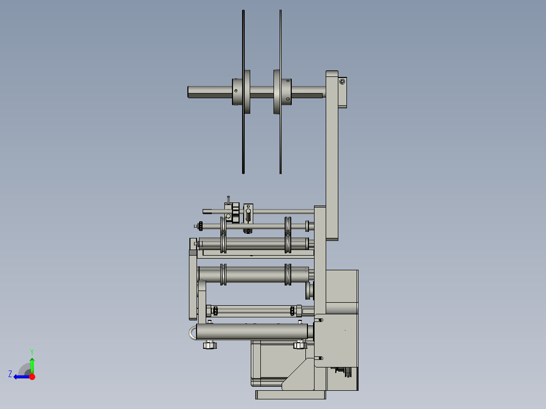 卷料组件右视图