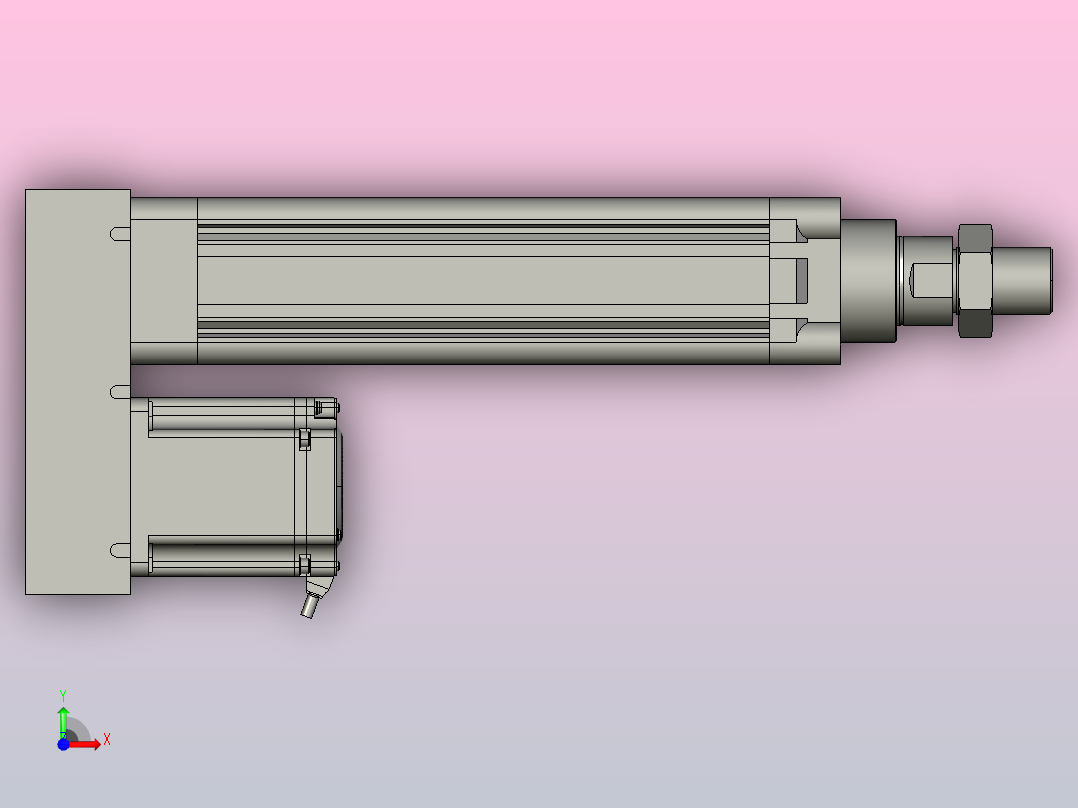 伺服电缸SOE63-L10-C-S150-P-A-P75-D3前视图