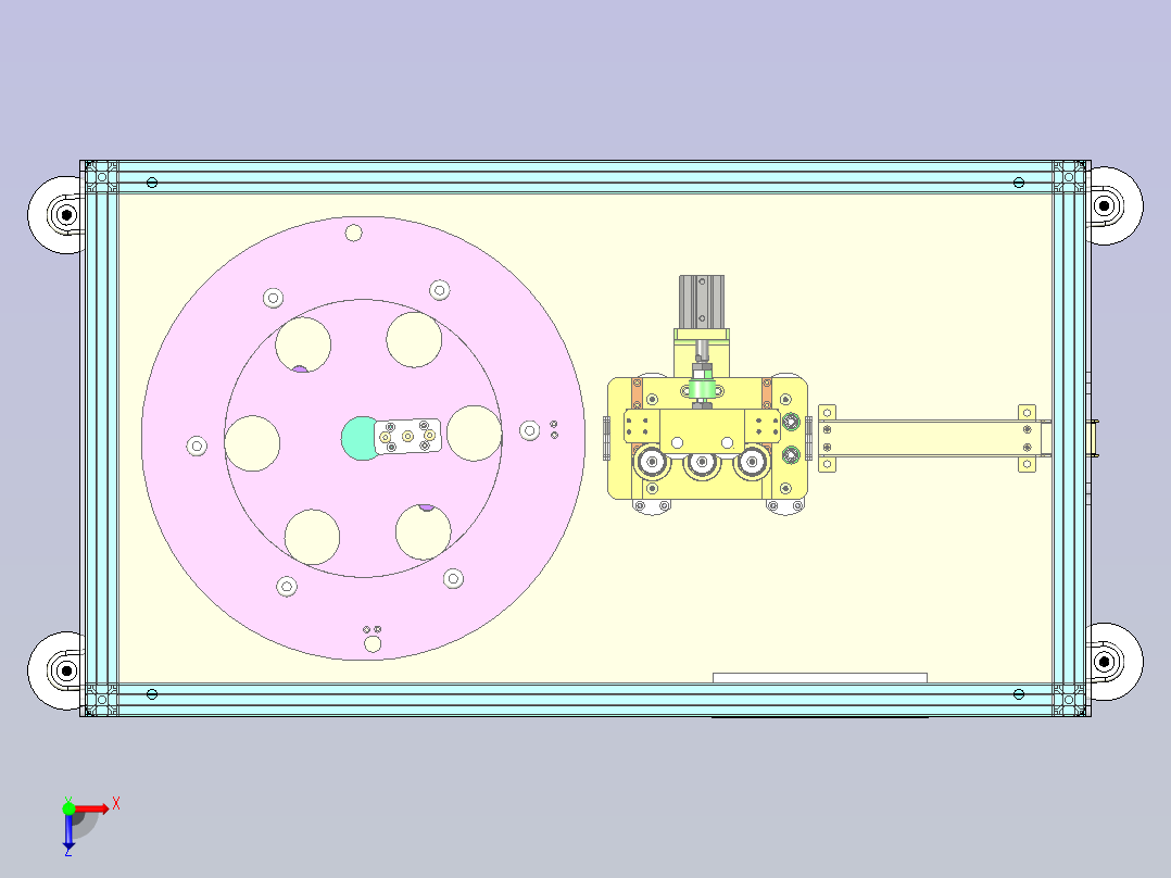 扎带送料机俯视图