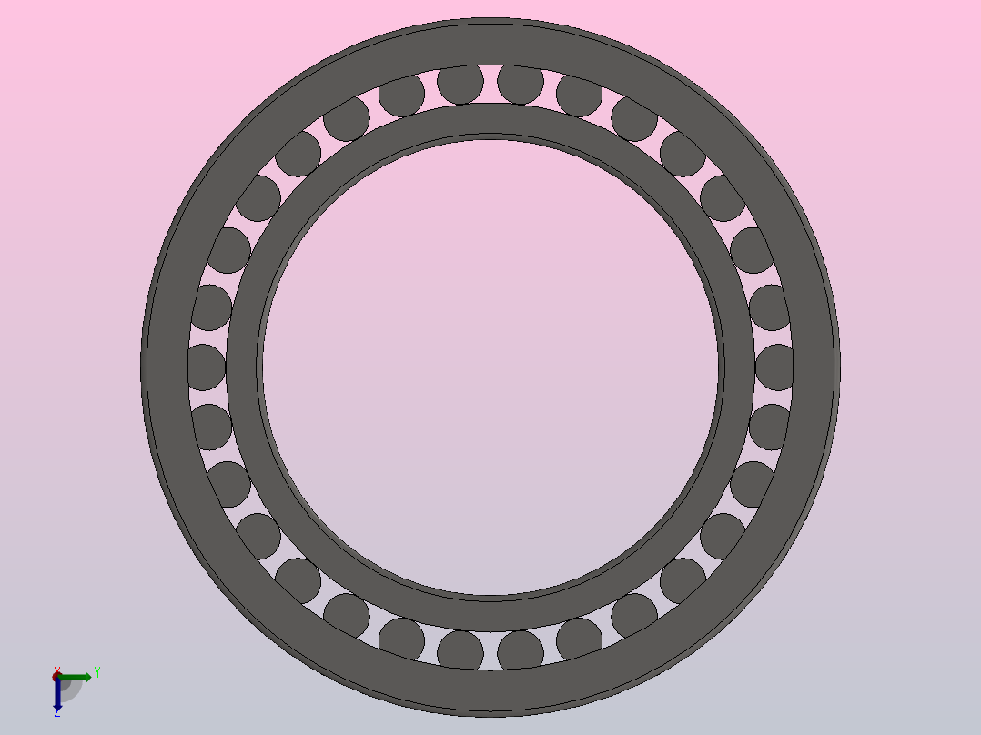 单内圈四列圆柱滚子轴承FC型_FC 3046156左视图