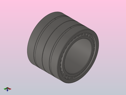 单内圈四列圆柱滚子轴承FC型_FC 3046156正等轴测缩略图