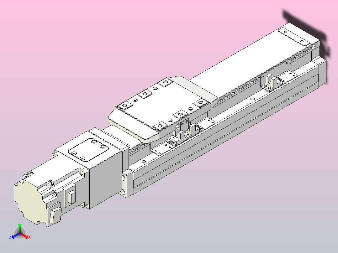 滚珠丝杠直线轴内置导轨TPA-GCR-80-1610C-L150-M-M20-N3主视图