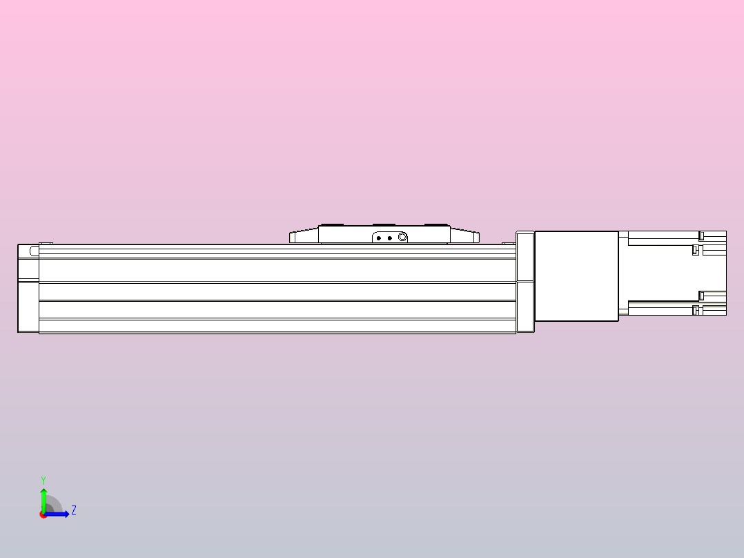 滚珠丝杠直线轴内置导轨TPA-GCR-80-1610C-L150-M-M20-N3左视图