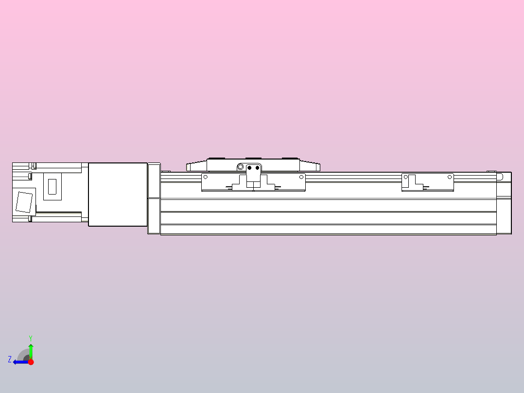 滚珠丝杠直线轴内置导轨TPA-GCR-80-1610C-L150-M-M20-N3右视图