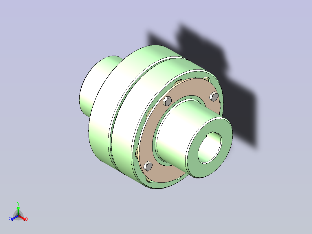 弹性柱销联轴器 HL4 48X112-48X112(基准)主视图