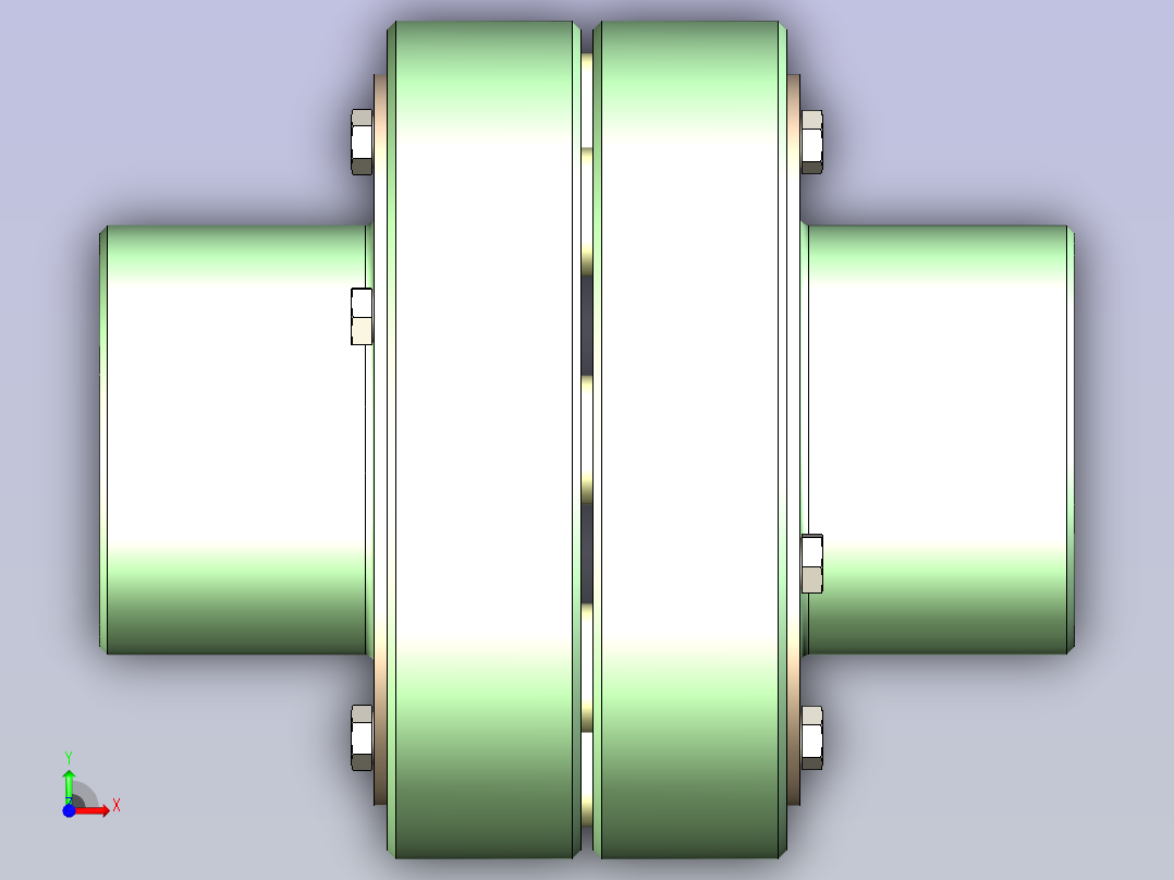 弹性柱销联轴器 HL4 48X112-48X112(基准)前视图