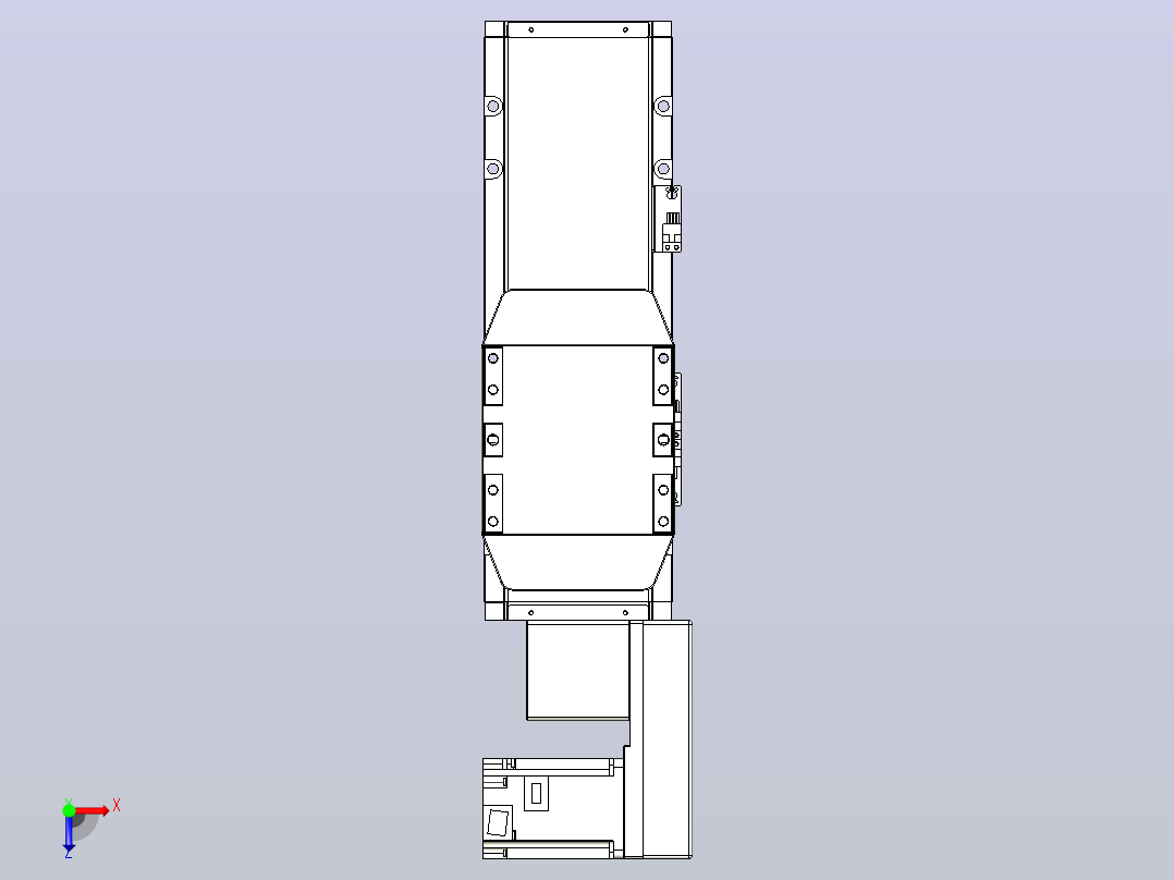 机器人皮带驱动直线轴TPA-GCB-150-P80-L150-QR-M75-N3俯视图