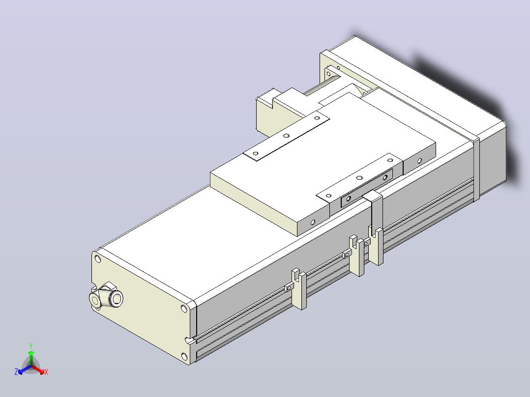 MCH14无尘螺杆滑台[MCH14-L#-100-BL-P20-C3]正等轴测图