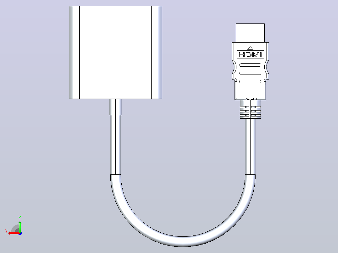 hdmi转vga电缆12后视图