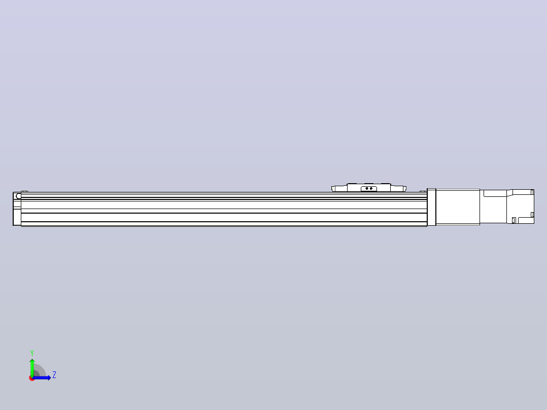 滚珠丝杠直线轴内置导轨TPA-GCR-40-1210C-L350-M-M10-N3左视图