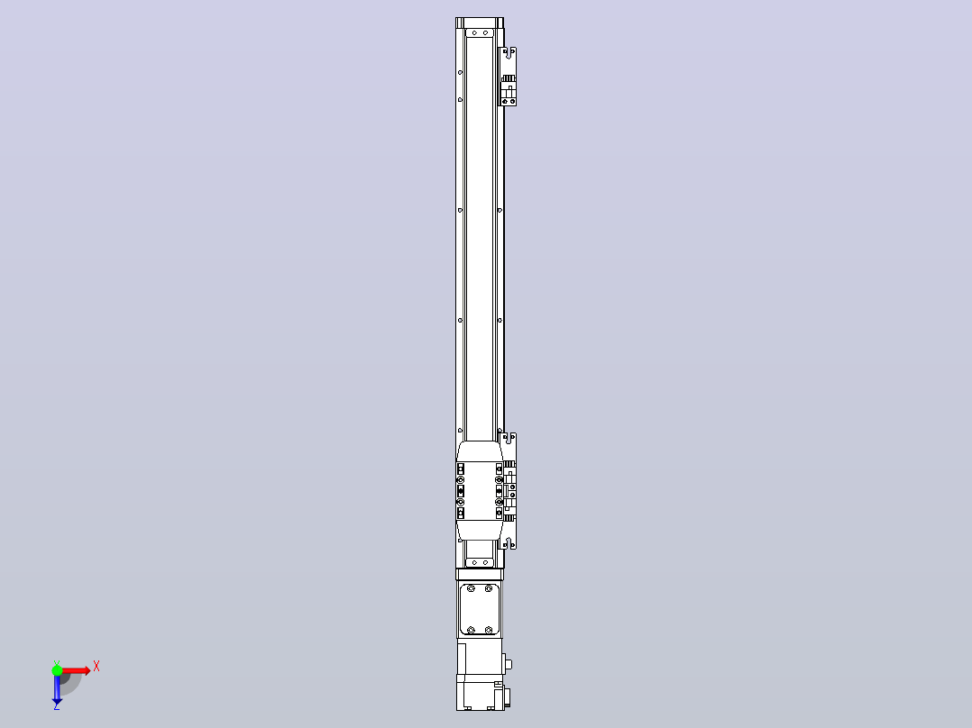 滚珠丝杠直线轴内置导轨TPA-GCR-40-1210C-L350-M-M10-N3俯视图