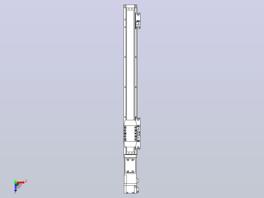 滚珠丝杠直线轴内置导轨TPA-GCR-40-1210C-L350-M-M10-N3俯视缩略图