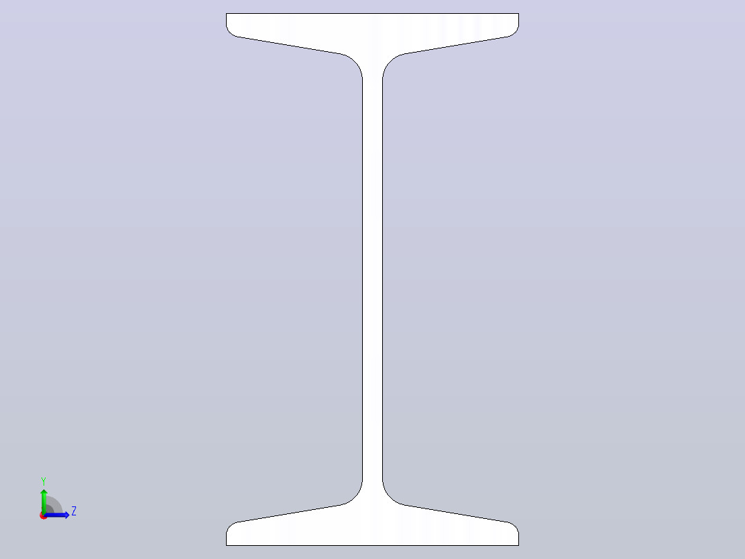 16#热轧工字钢1.3m.SLDPRT左视图