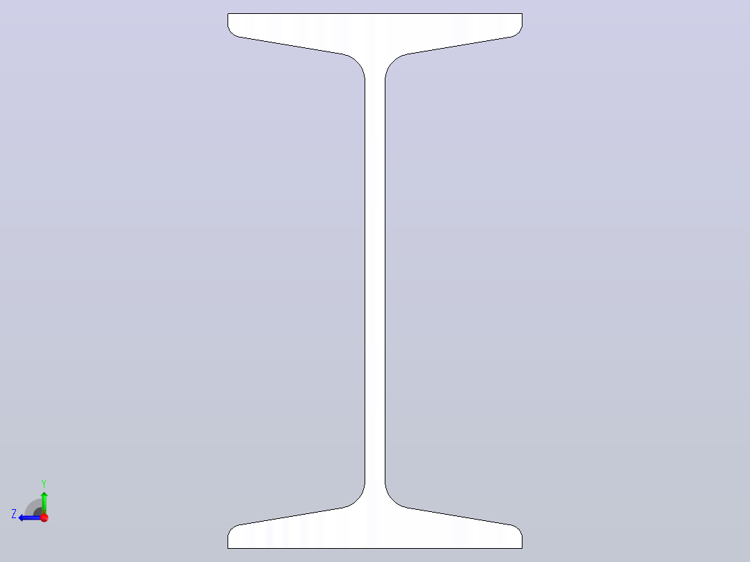 16#热轧工字钢1.3m.SLDPRT右视图
