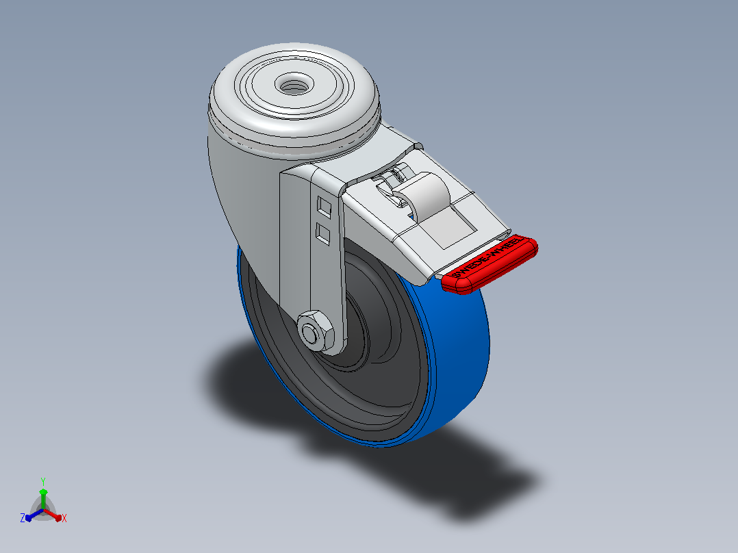 Wheel-5812005433DS-Swede-Wheel脚轮正等轴测图