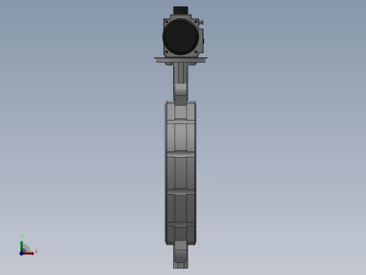 对夹式气动蝶阀-316L DN50-DN400前视缩略图