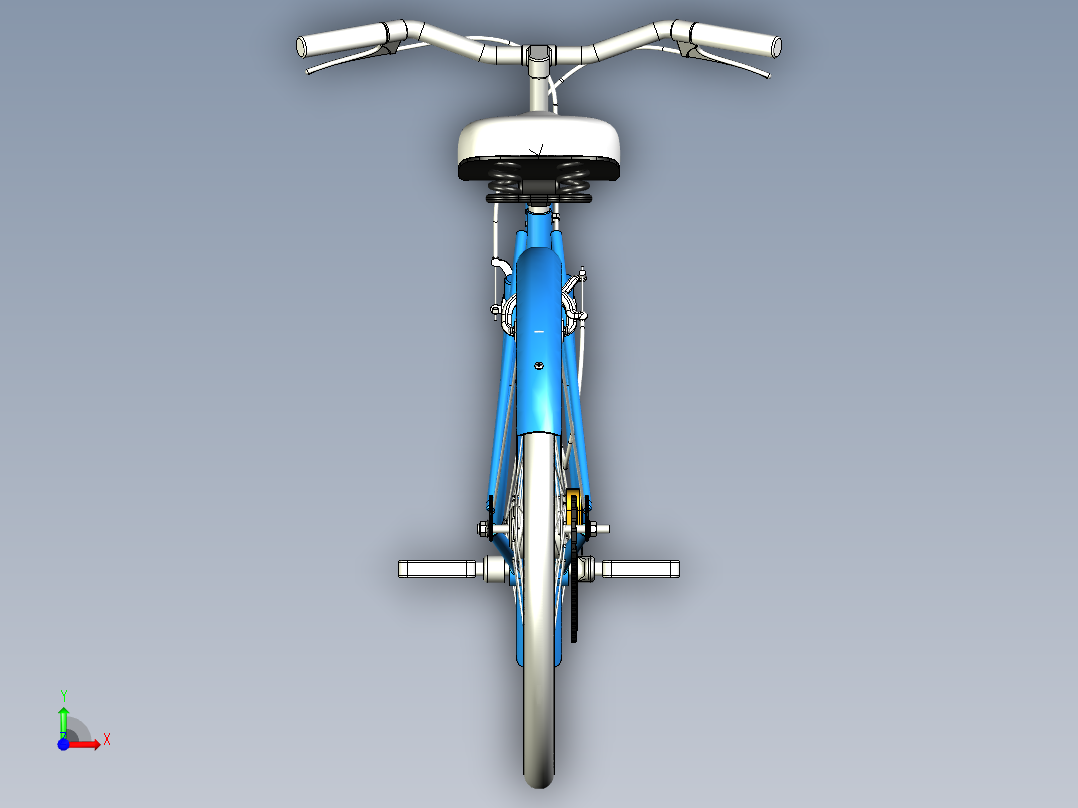 24 英寸车轮的自行车前视图